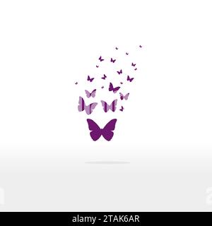Vector butterflies background design. Vector illustration Stock Vector