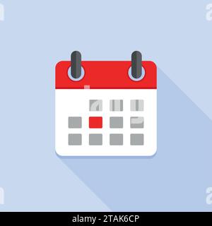 Calendar Icon in Flat style. Vector Illustration Stock Vector