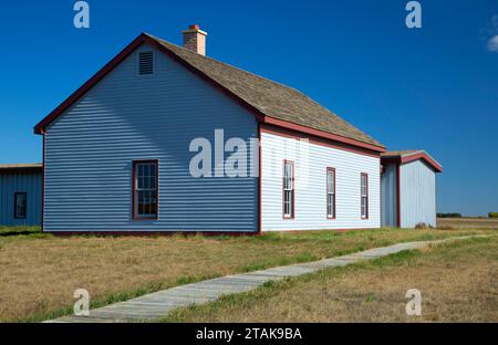 Infantry Barracks, Fort Buford State Historic Site, North Dakota Stock Photo