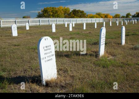 Post Cemetery, Fort Buford State Historic Site, North Dakota Stock Photo