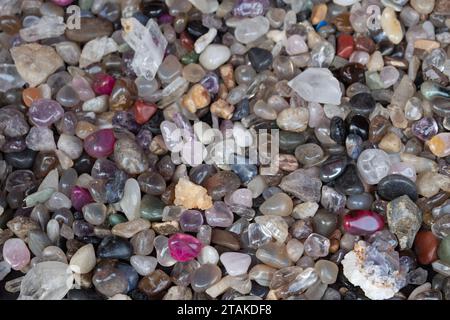multi colored energetic stones wallpaper Stock Photo