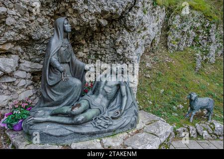 Castelpetroso, Sanctuary of the Madonna Addolorata. The places of the Apparition Stock Photo