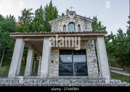 Castelpetroso, Sanctuary of the Madonna Addolorata. The places of the Apparition Stock Photo