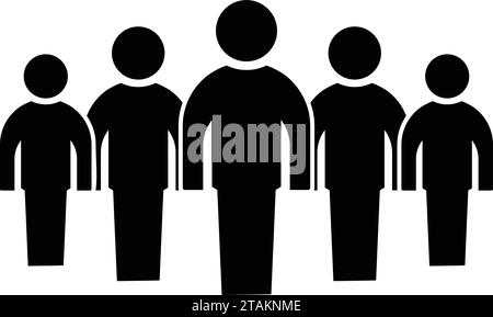 Group of people or group of users / friends flat vector icon for apps and websites Stock Vector