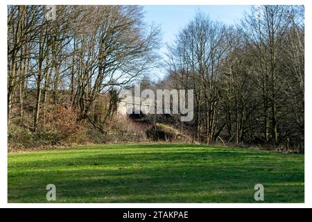 Railway Bridge at Copley Stock Photo