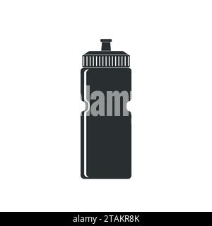 Sport icon bottle for water icon in flat style isolated on white background. Sipper vector illustration Stock Vector