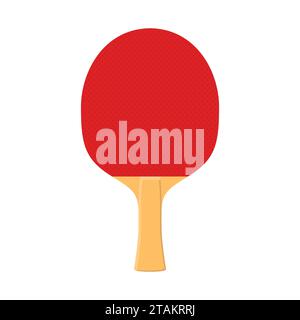 Racket for playing table tennis or ping-pong vector isolated on white background. Stock Vector