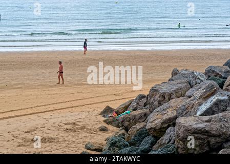 La plage de San sebastian dans le pays basque espagnol - San Sebastian beach in the Spanish Basque Country Stock Photo