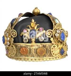 King Crown isolated on white background Stock Photo
