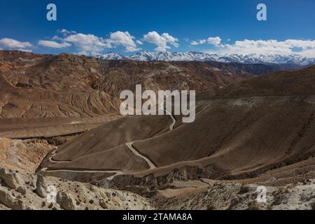 The dirt road leading to Sam Dzong village which is located near the ...