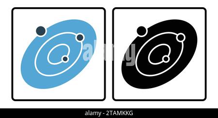 galaxy icon. solid icon style, duo tone. simple vector design editable Stock Vector