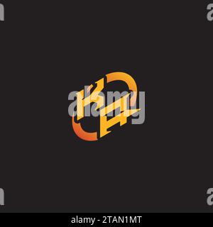 AK combination letter unique initials logo esport for gaming team, youtube, twitch Stock Vector