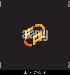 AF combination letter unique initials logo esport for gaming team, youtube, twitch Stock Vector