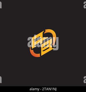 BA combination letter unique initials logo esport for gaming team, youtube, twitch Stock Vector