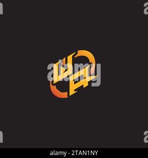 AW combination letter unique initials logo esport for gaming team, youtube, twitch Stock Vector