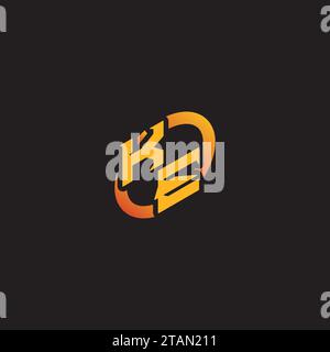 EK combination letter unique initials logo esport for gaming team, youtube, twitch Stock Vector