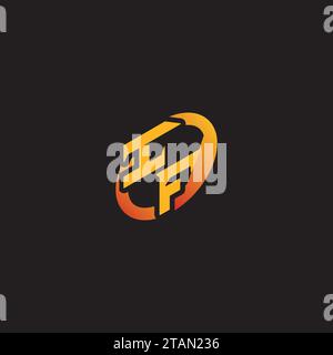 FI combination letter unique initials logo esport for gaming team, youtube, twitch Stock Vector