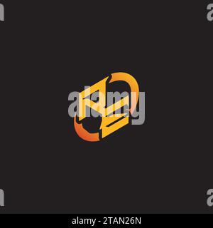 ER combination letter unique initials logo esport for gaming team, youtube, twitch Stock Vector