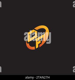 FD combination letter unique initials logo esport for gaming team, youtube, twitch Stock Vector