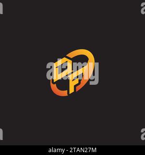 FD combination letter unique initials logo esport for gaming team, youtube, twitch Stock Vector
