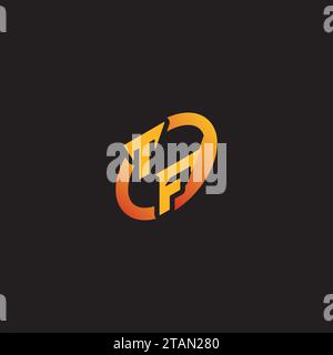 FT combination letter unique initials logo esport for gaming team, youtube, twitch Stock Vector