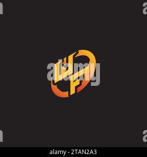 FW combination letter unique initials logo esport for gaming team, youtube, twitch Stock Vector