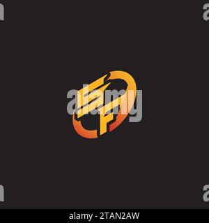 FS combination letter unique initials logo esport for gaming team, youtube, twitch Stock Vector