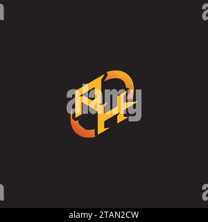 HR combination letter unique initials logo esport for gaming team, youtube, twitch Stock Vector
