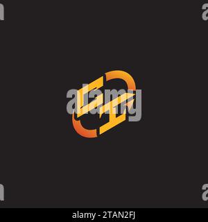 IC combination letter unique initials logo esport for gaming team, youtube, twitch Stock Vector