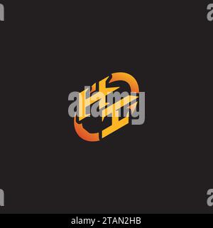 IH combination letter unique initials logo esport for gaming team, youtube, twitch Stock Vector