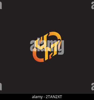 MV combination letter unique initials logo esport for gaming team, youtube, twitch Stock Vector