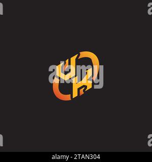 KV combination letter unique initials logo esport for gaming team, youtube, twitch Stock Vector