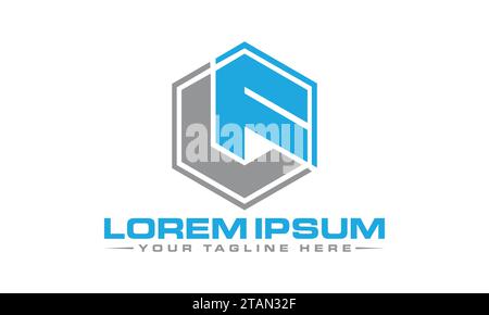 LF Logo Design Stock Vector