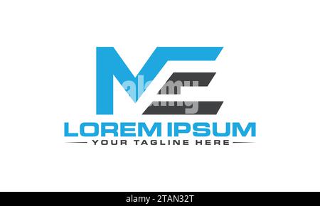 ME Logo Design Unique and Modern Logo Design Stock Vector