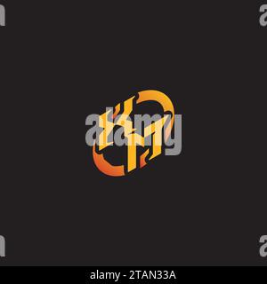MX combination letter unique initials logo esport for gaming team, youtube, twitch Stock Vector