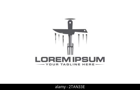 Knife Logo Design Unique and Modern Logo Design Stock Vector