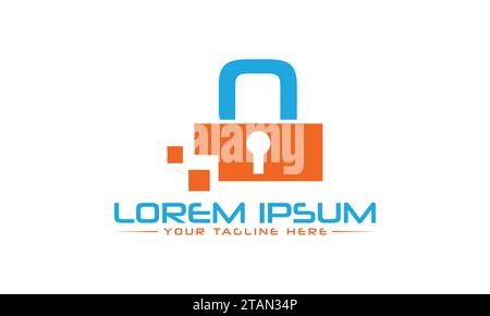 Security Logo Design Creative and Modern Logo Design Stock Vector