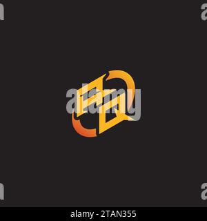 QA combination letter unique initials logo esport for gaming team, youtube, twitch Stock Vector