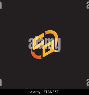 QC combination letter unique initials logo esport for gaming team, youtube, twitch Stock Vector