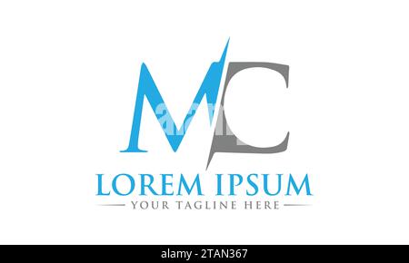 MC Logo Design Unique and Creative Logo Design Stock Vector