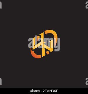 NU combination letter unique initials logo esport for gaming team, youtube, twitch Stock Vector