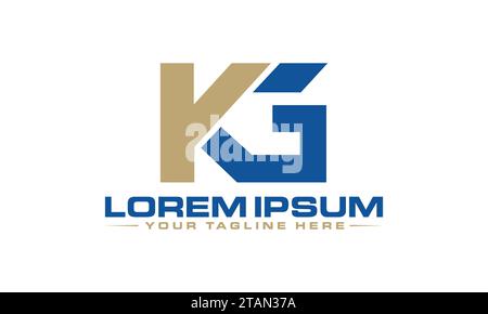 KG Logo Design Stock Vector
