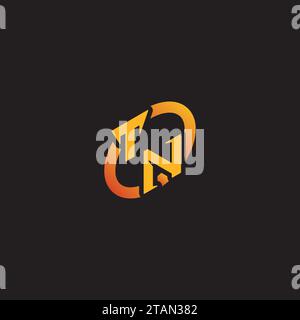 NT combination letter unique initials logo esport for gaming team, youtube, twitch Stock Vector