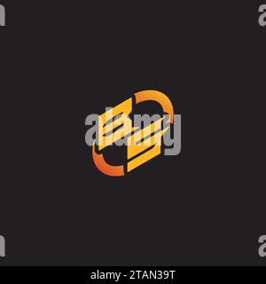 SB combination letter unique initials logo esport for gaming team, youtube, twitch Stock Vector