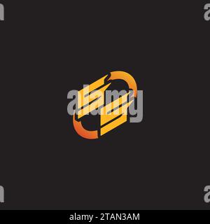 SS combination letter unique initials logo esport for gaming team, youtube, twitch Stock Vector