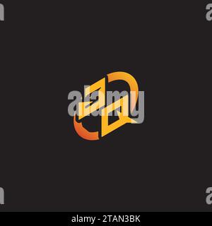 QJ combination letter unique initials logo esport for gaming team, youtube, twitch Stock Vector