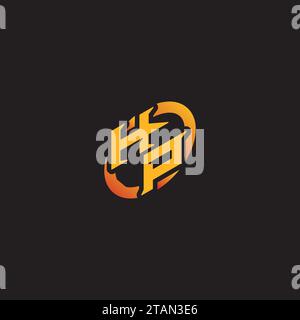 PH combination letter unique initials logo esport for gaming team, youtube, twitch Stock Vector