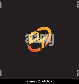 TD combination letter unique initials logo esport for gaming team, youtube, twitch Stock Vector