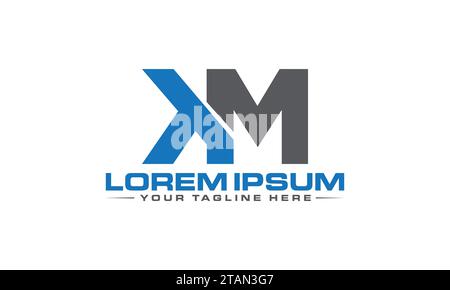 MK Logo Design Unique and Modern Logo Design Stock Vector
