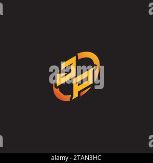 PJ combination letter unique initials logo esport for gaming team, youtube, twitch Stock Vector